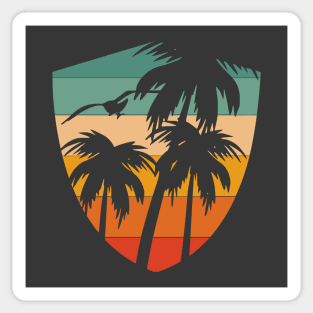 Beverly Hills los angeles palm trees badge vintage sunset Sticker